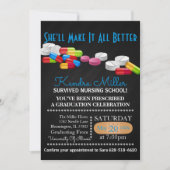 看護学校卒業招待状 招待状 (正面)