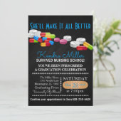 看護学校卒業招待状 招待状 (スタンド正面)