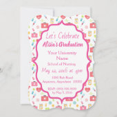 看護学校卒業招待状 招待状 (正面)