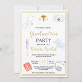 看護学校卒業招待状 招待状 (正面)