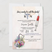 看護学校卒業春野花フローラ 招待状 (正面)