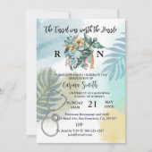 看護学校卒業植物学フローラ 招待状 (正面)