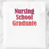 看護学校卒業生 長方形シール (バッグ)