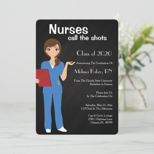 看護学校卒業発表 招待状 (スタンド正面)