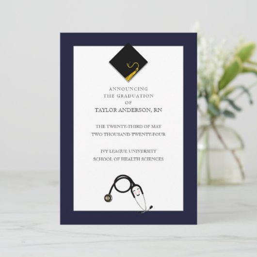 看護学校卒業発表 招待状 (スタンド正面)