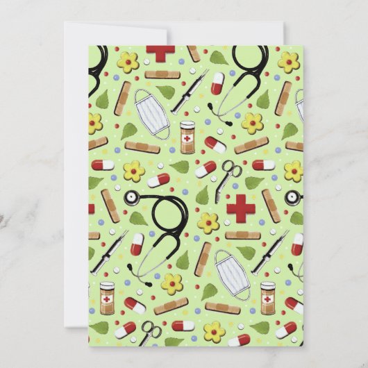 看護学校卒業発表 招待状 (裏面)