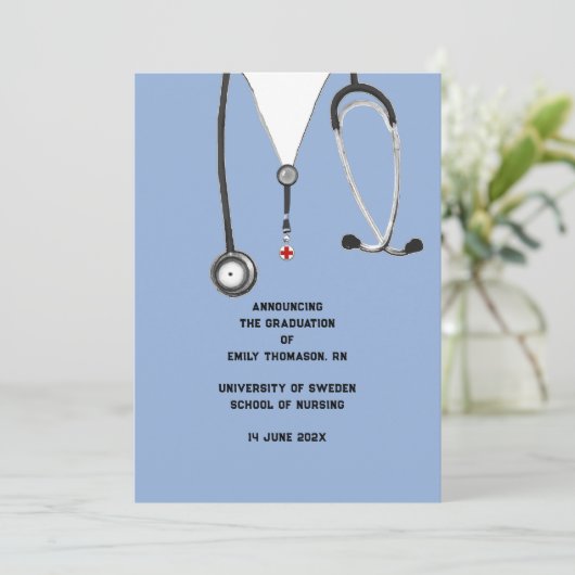 看護学校卒業発表 案内状 (スタンド正面)