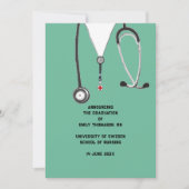 看護学校卒業発表 案内状 (正面)