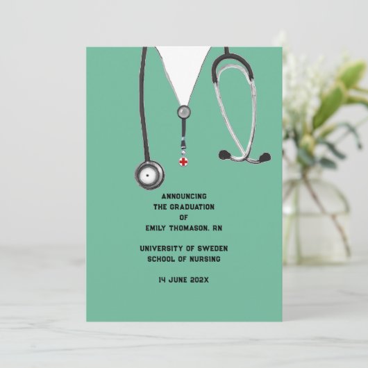 看護学校卒業発表 案内状 (スタンド正面)