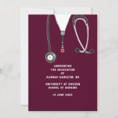 看護学校卒業発表 案内状 (正面)