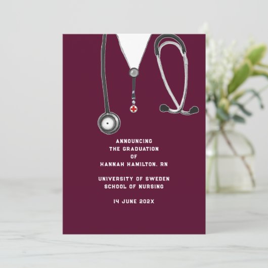 看護学校卒業発表 案内状 (スタンド正面)