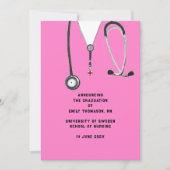 看護学校卒業発表 案内状 (正面)