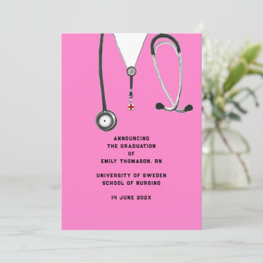 看護学校卒業発表 案内状 (スタンド正面)