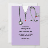 看護学校卒業発表 案内状 (正面)