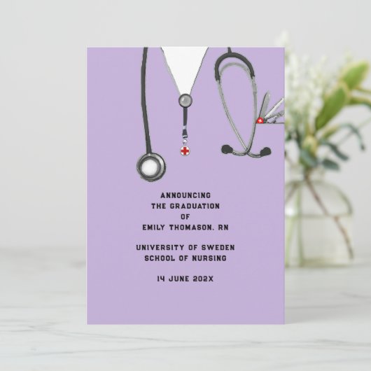 看護学校卒業発表 案内状 (スタンド正面)