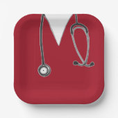 看護学校卒業赤紙プレート ペーパープレート (正面)