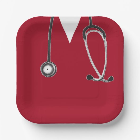 看護学校卒業赤紙プレート ペーパープレート (正面)