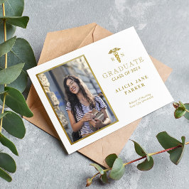 看護学校卒業金ゴールドエレガント写真