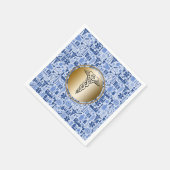 看護学校卒業金ゴールド幹部 スタンダードカクテルナプキン (角)