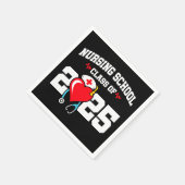 看護学校卒業2025年ナース卒業 スタンダードカクテルナプキン (角)