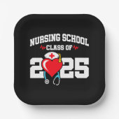 看護学校卒業2025年ナース卒業 ペーパープレート (正面)