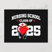 看護学校卒業2025年ナース卒業 ポストカード (正面)