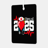 看護学校卒業2025年ナース卒業 メタルオーナメント (正面左)