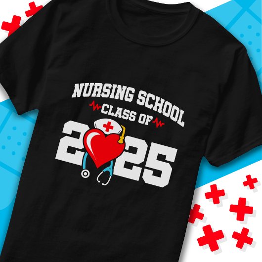 看護学校卒業2025年ナース卒業 Tシャツ