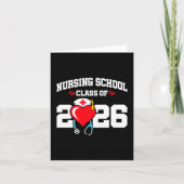 看護学校卒業2026年ナース卒業 カード (正面)