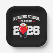 看護学校卒業2026年ナース卒業 ペーパープレート (正面)