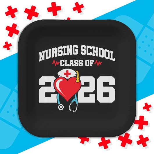 看護学校卒業2026年ナース卒業 ペーパープレート