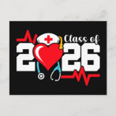 看護学校卒業2026年ナース卒業 ポストカード (正面)