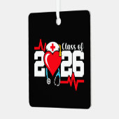 看護学校卒業2026年ナース卒業 メタルオーナメント (正面左)