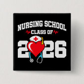 看護学校卒業2026年ナース卒業 缶バッジ (正面)