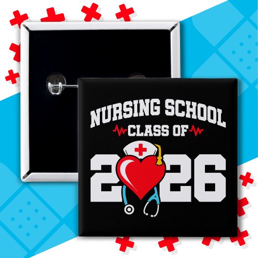 看護学校卒業2026年ナース卒業 缶バッジ