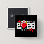 看護学校卒業2026年ナース卒業 缶バッジ (正面&裏面)