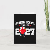 看護学校卒業2027年ナース卒業 カード (正面)