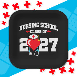 看護学校卒業2027年ナース卒業 ペーパープレート
