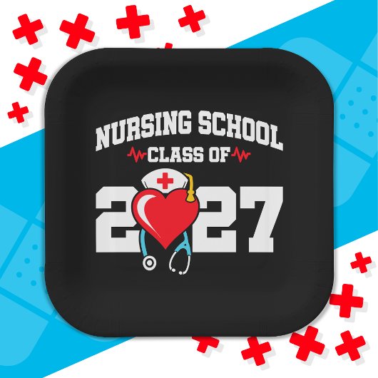 看護学校卒業2027年ナース卒業 ペーパープレート
