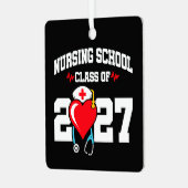 看護学校卒業2027年ナース卒業 メタルオーナメント (正面左)