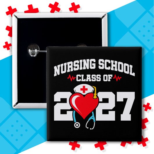 看護学校卒業2027年ナース卒業 缶バッジ
