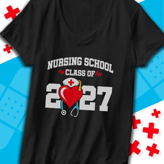 看護学校卒業2027年ナース卒業 Tシャツ