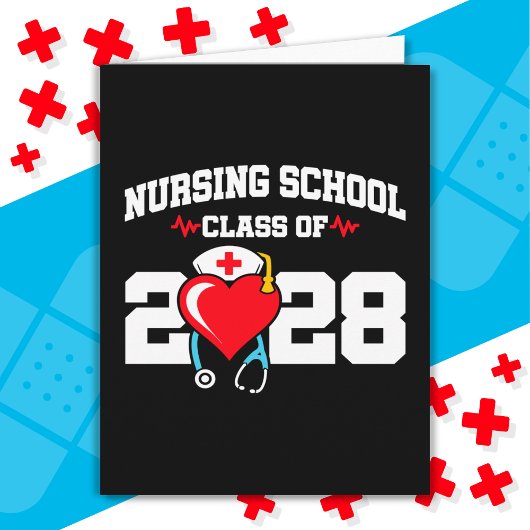 看護学校卒業2028年ナース卒業 カード