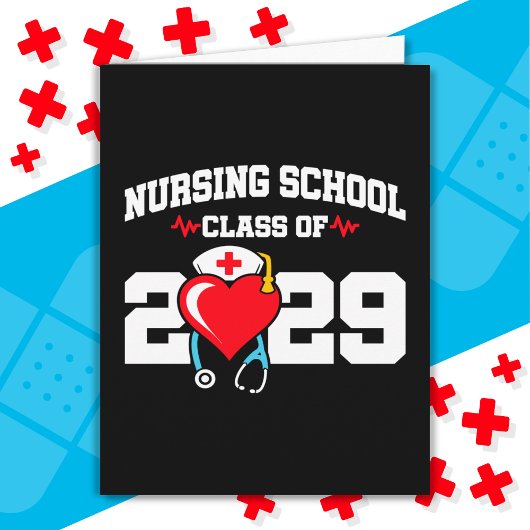 看護学校卒業2029年ナース卒業 カード