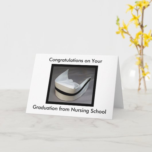 看護学校卒業 カード (黄色い花)