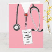 看護学校卒業 カード (黄色い花)