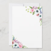 看護学校卒業 ケアデュセウス フローラル モダン 招待状 (裏面)