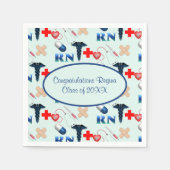 看護学校卒業 スタンダードカクテルナプキン (正面)