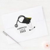 看護学校卒業 ラウンドシール (封筒)