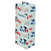 看護学校卒業 ワインギフトバッグ (正面アングル)